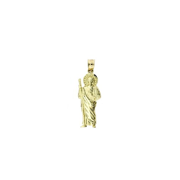 10K Real Gold Rope Chain and San Judas Saint Jude Pendant Set - Picture 6 of 10